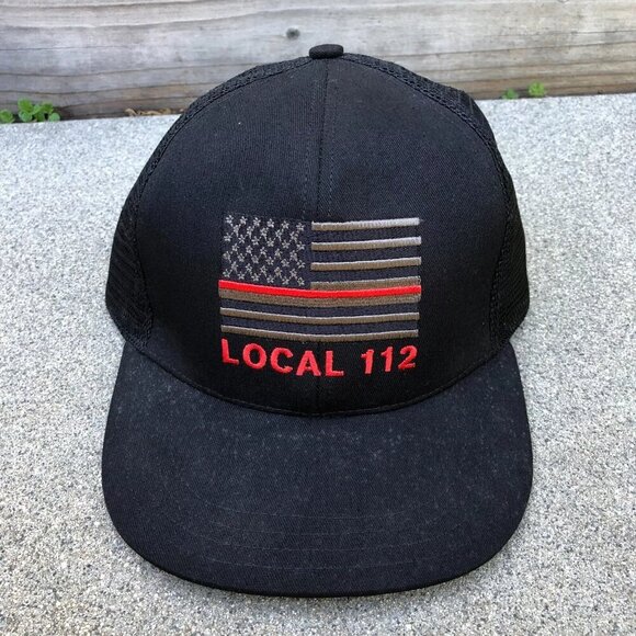 The Calvert Company Other - THE CALVERT COMPANY Local 112 Snapback Hat Trucker Cap Black USA Flag One Size​​